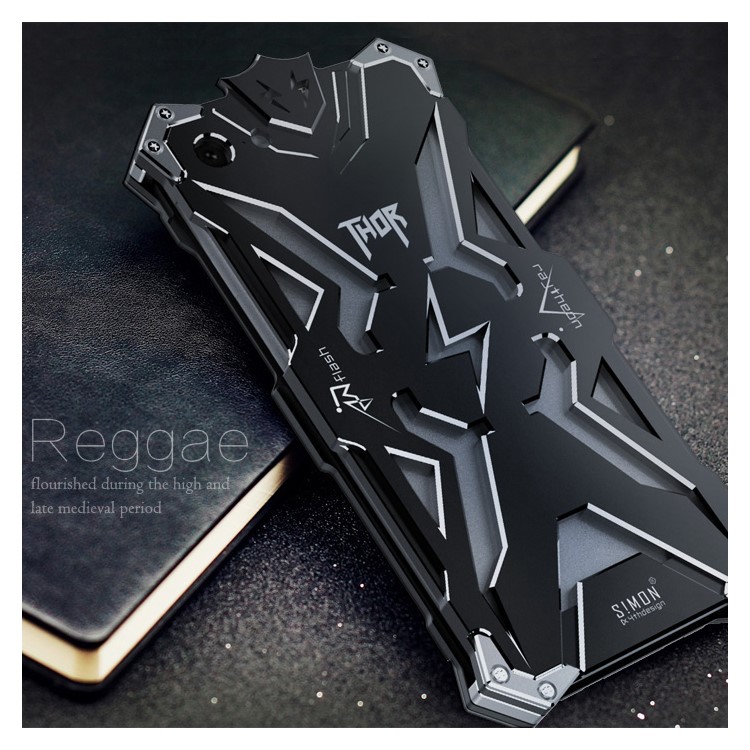 Cool Punk Rock for iPhone 7 4.7 Aviation Aluminum Metal Armor Phone Case - Black-2