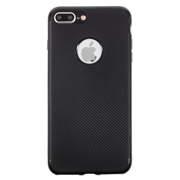 Carbon Fiber Texture TPU Cell Phone Case for iPhone 7 Plus 5.5 inch - Black-2