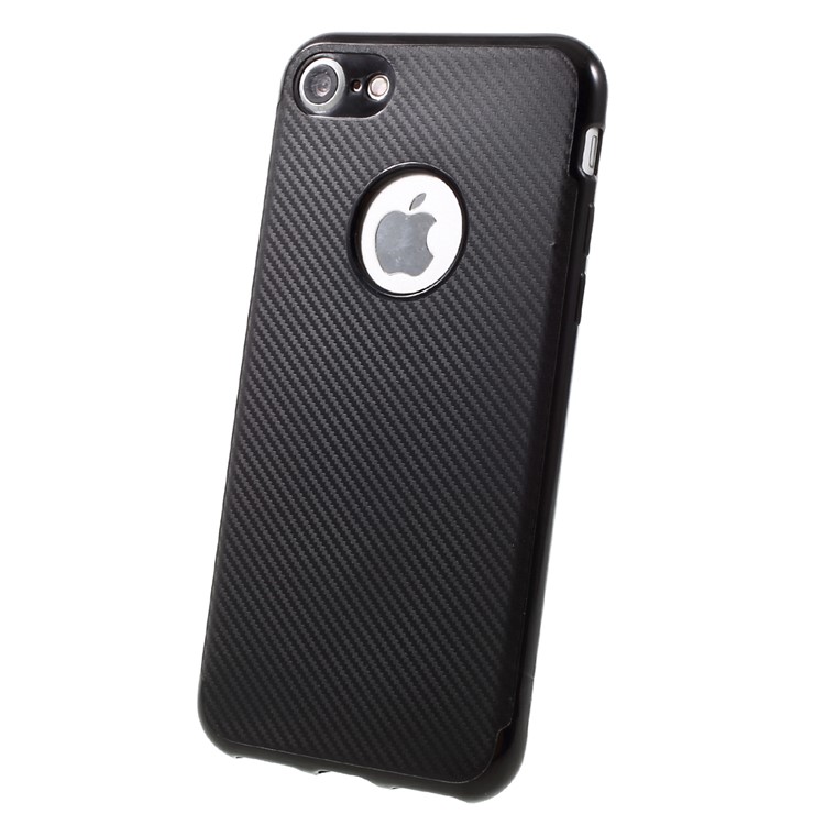 Carbon Fiber Texture TPU Cell Phone Case for iPhone 7 4.7 inch - Black-2