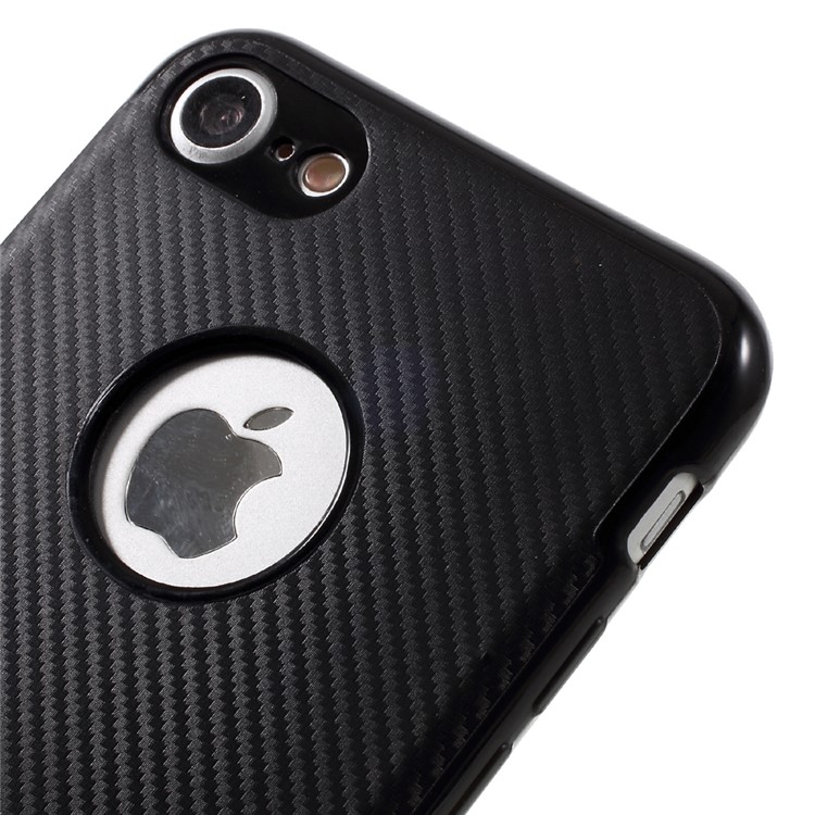 Carbon Fiber Texture TPU Cell Phone Case for iPhone 7 4.7 inch - Black-3