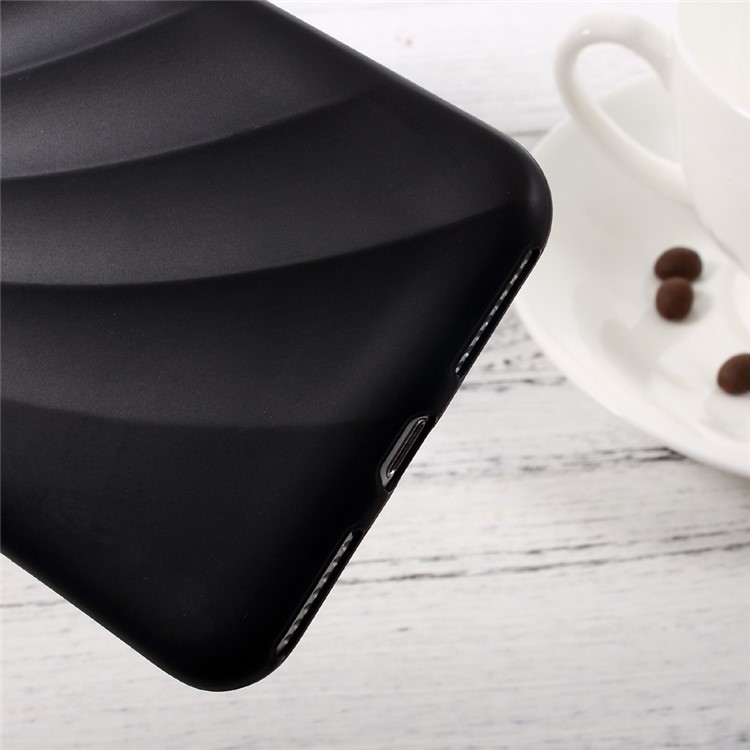 Concave-Convex Texture TPU Mobile Phone Cover for iPhone 7 Plus 5.5 inch - Black / Arc Lines-5