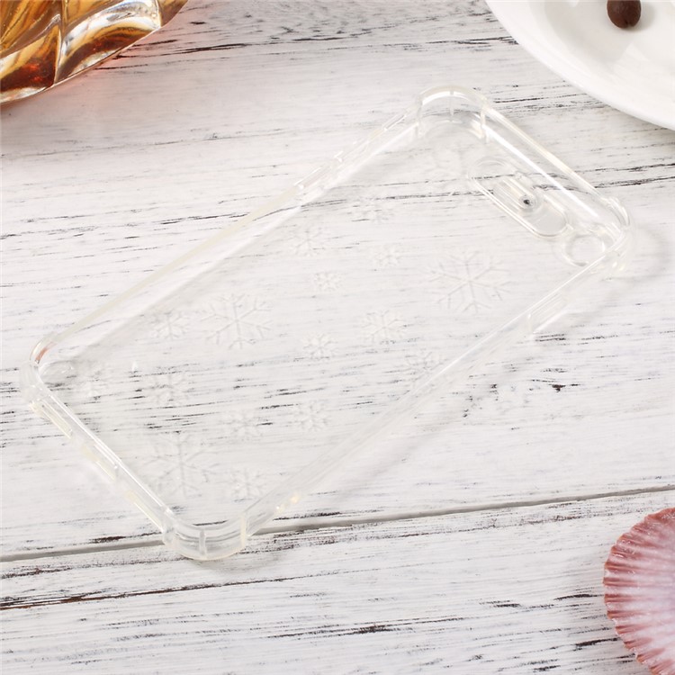Incoming Call Flash Drop-resistant TPU Cellphone Case for iPhone 7 4.7 inch - Transparent / Snowflake-8