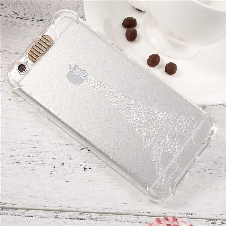 Incoming Call Flash Drop-resistant TPU Cellphone Case for iPhone 6s 6 - Transparent-4
