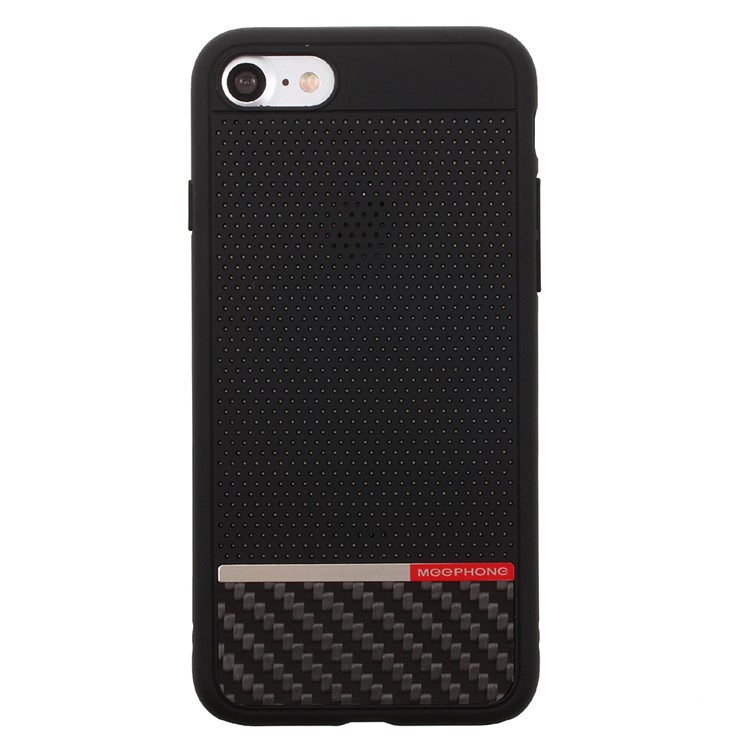 MEEPHONE Mesh Design Rubberized PC Hard Case for iPhone 7 4.7-inch - Black-2