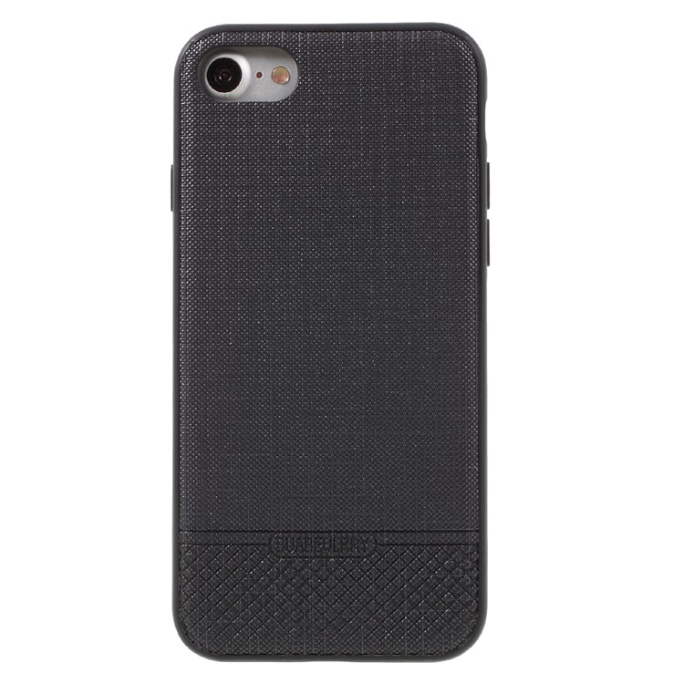 BUABEULRRY for iPhone 7 Cloth Texture Hybrid Mobile Phone Accessory (Leather Skin + PC + TPU) - Black-2