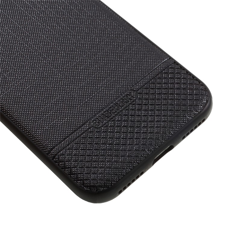BUABEULRRY for iPhone 7 Cloth Texture Hybrid Mobile Phone Accessory (Leather Skin + PC + TPU) - Black-4