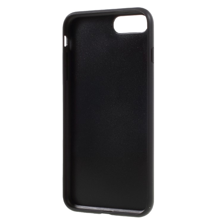 BUABEULRRY Cloth Texture Hybrid Cellphone Case for iPhone 7 Plus (Leather Skin + PC + TPU) - Black-5