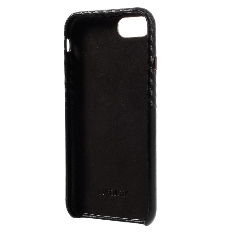 BUABEULRRY Carbon Fiber Leather Coated Hard PC Case for iPhone 7 4.7 - Black-5