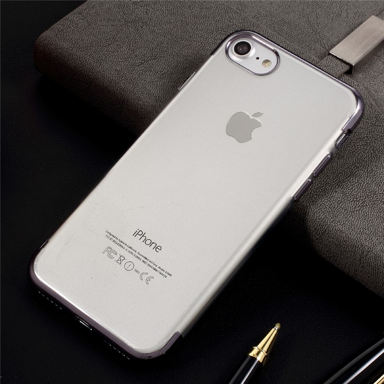 BUABEULRRY Plating TPU Soft Phone Case for iPhone 7 4.7 Inch - Tarnish-1