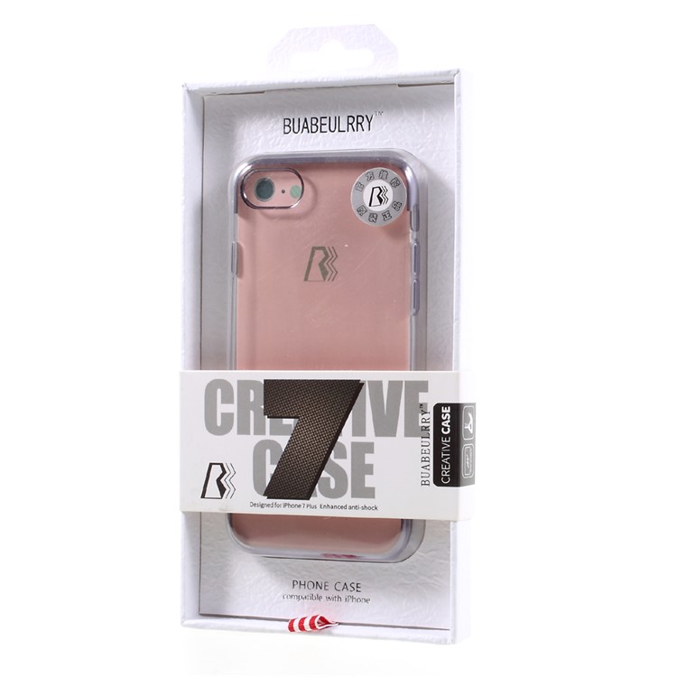 BUABEULRRY Plating TPU Soft Phone Case for iPhone 7 4.7 Inch - Tarnish-9