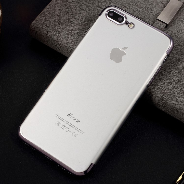 BUABEULRRY Plating TPU Cell Phone Case for iPhone 7 Plus 5.5 Inch - Tarnish-1