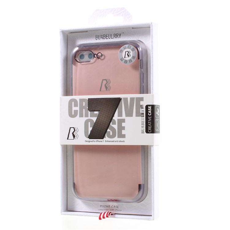 BUABEULRRY Plating TPU Cell Phone Case for iPhone 7 Plus 5.5 Inch - Tarnish-10