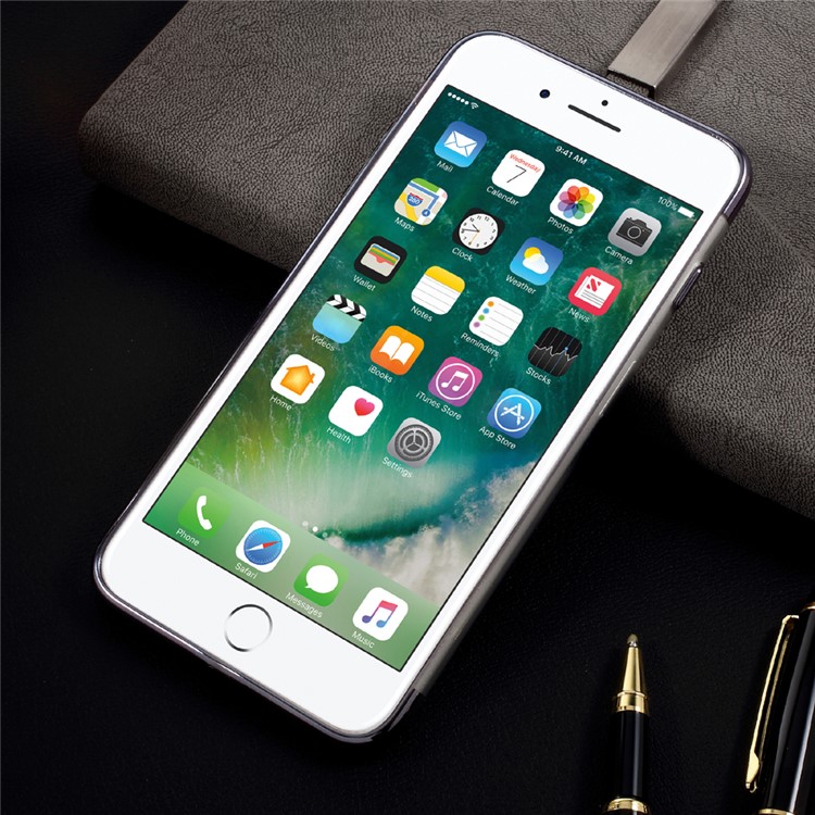 BUABEULRRY Plating TPU Cell Phone Case for iPhone 7 Plus 5.5 Inch - Tarnish-2