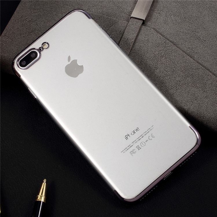BUABEULRRY Plating TPU Cell Phone Case for iPhone 7 Plus 5.5 Inch - Tarnish-3