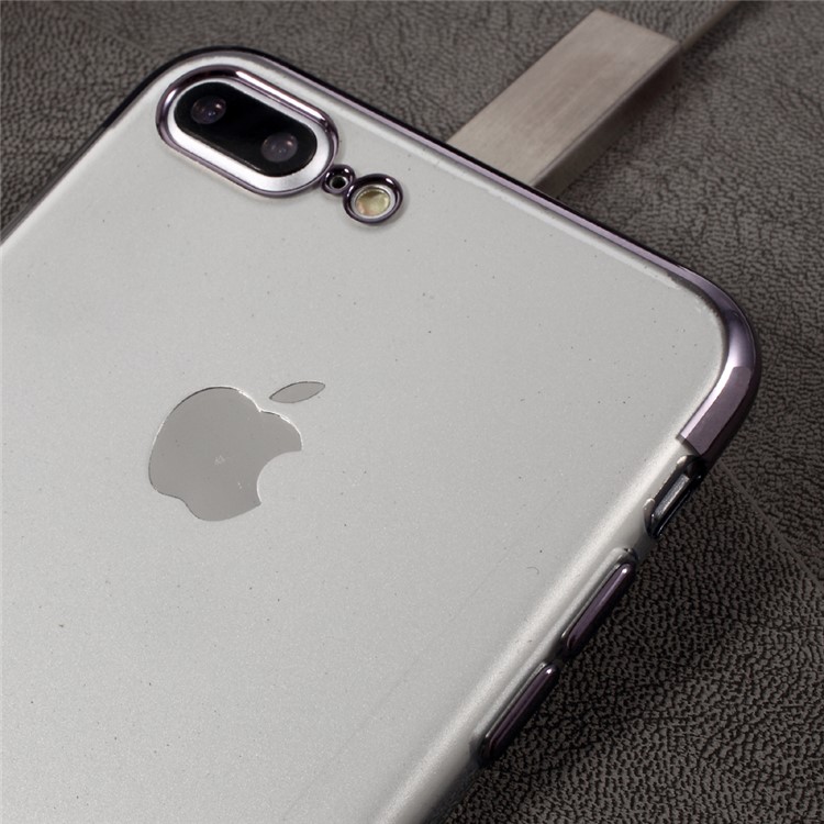 BUABEULRRY Plating TPU Cell Phone Case for iPhone 7 Plus 5.5 Inch - Tarnish-5