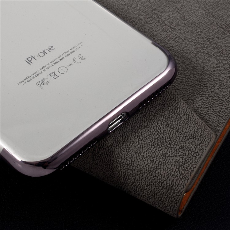 BUABEULRRY Plating TPU Cell Phone Case for iPhone 7 Plus 5.5 Inch - Tarnish-6