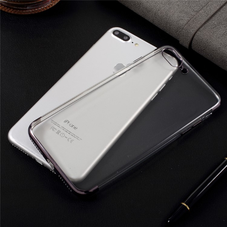 BUABEULRRY Plating TPU Cell Phone Case for iPhone 7 Plus 5.5 Inch - Tarnish-7