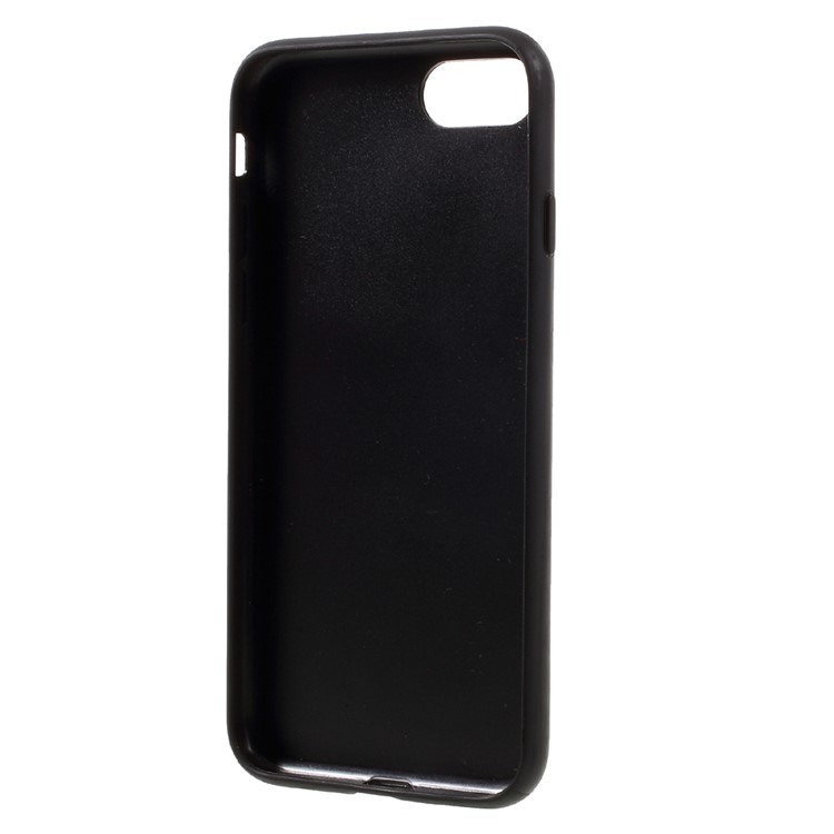 MEEPHONE Crocodile Leather Metal Sheet Coated Plastic + TPU Case for iPhone 7 4.7 - Black-5