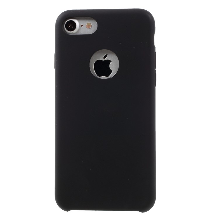 BUABUELRRY Classic Rubberized Silicone PC Hybrid Phone Case for iPhone 7 4.7 inch - Jet Black-2