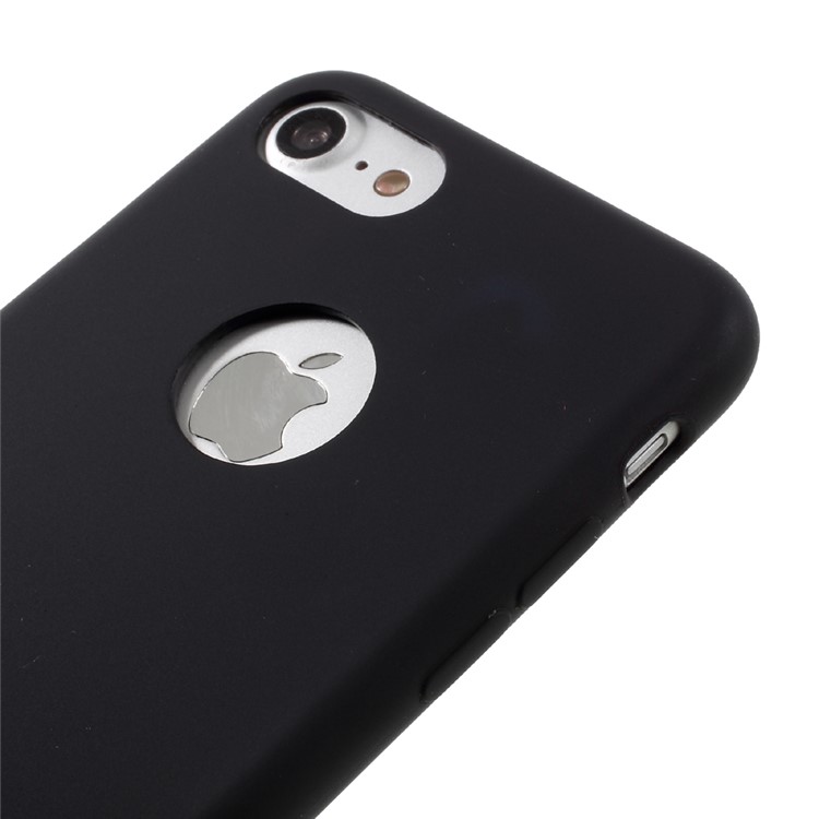 BUABUELRRY Classic Rubberized Silicone PC Hybrid Phone Case for iPhone 7 4.7 inch - Jet Black-3