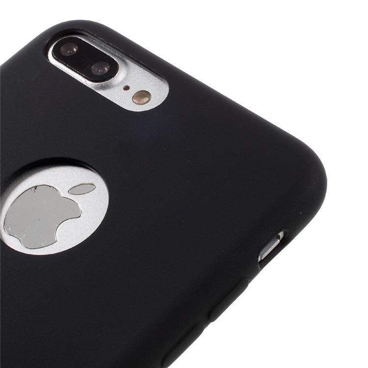 BUABUELRRY Classic Rubberized Silicone PC Hybrid Phone Case for iPhone 7 Plus 5.5 - Jet Black-3