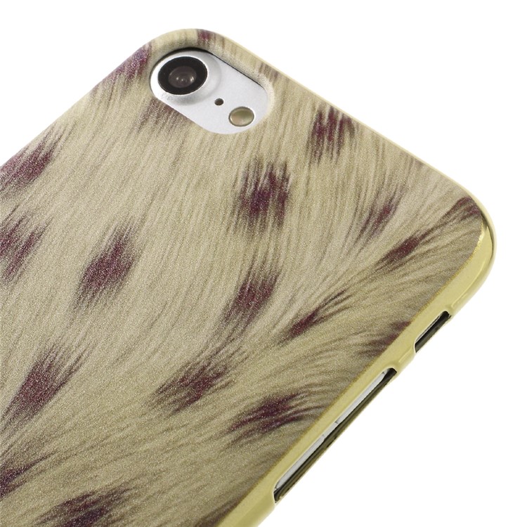 PU Leather Coated Electroplating TPU Phone Case for iPhone 7 4.7 inch - Leopard Pattern 3-4