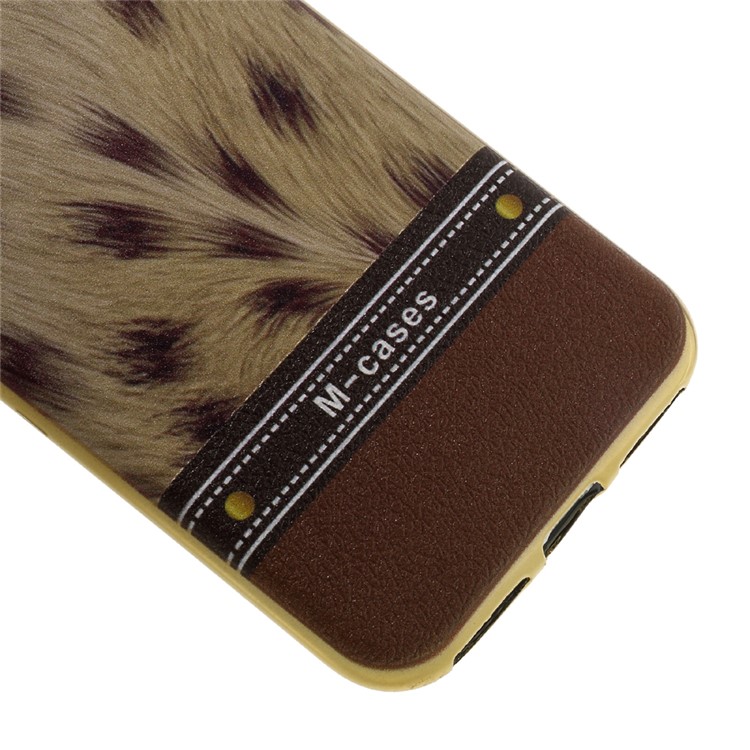 PU Leather Coated Electroplating TPU Phone Case for iPhone 7 4.7 inch - Leopard Pattern 3-5