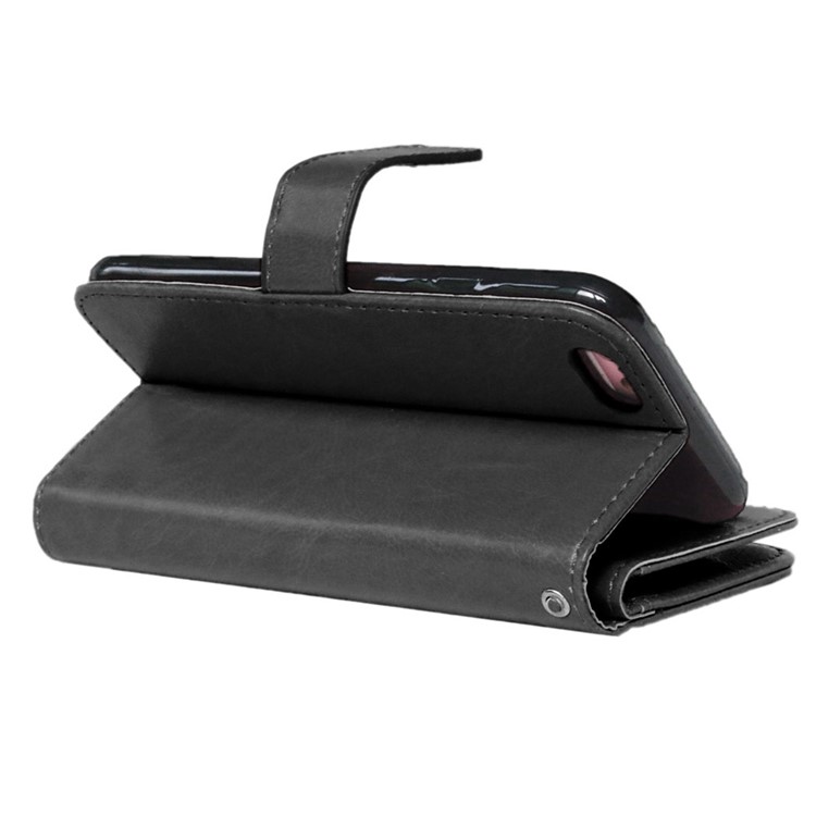 Crazy Horse 9 Card Slots Leather Wallet Case for iPhone 6s Plus/6 Plus - Black-7