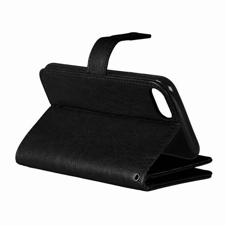 9 Card Slots Wallet Crazy Horse Leather Stand Case for iPhone 7 4.7 inch - Black-4