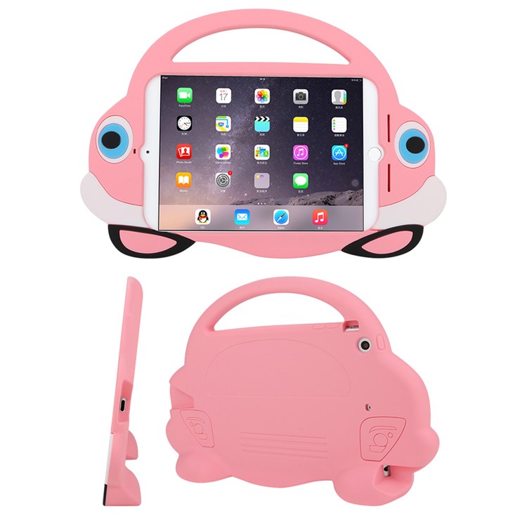 Kids Fun 3D Mini Cartoon Car Childproof Silicone Case Cover for iPad Mini 3 2 1 - Pink-8
