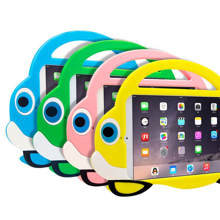Kids Fun 3D Mini Cartoon Car Childproof Silicone Case Cover for iPad Mini 3 2 1 - Pink-9