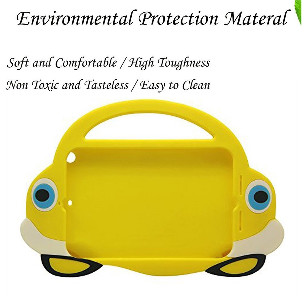 For iPad Mini 1 2 3 Silicone Case Fun 3D Mini Cartoon Car Shape Childproof Shockproof - Yellow-3
