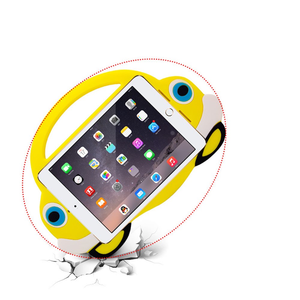 For iPad Mini 1 2 3 Silicone Case Fun 3D Mini Cartoon Car Shape Childproof Shockproof - Yellow-5