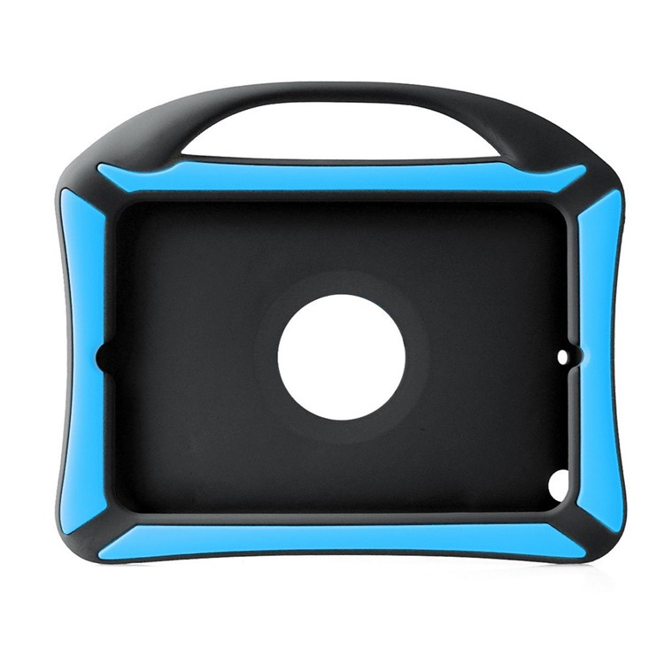 Portable Handle Kids Friendly Childproof Silicone Case for iPad Mini 3 2 1 - Blue / Black-6