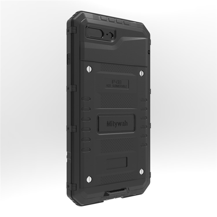 IP68 Waterproof Shockproof Dustproof Mobile Case for iPhone 7 Plus (Silicone + Metal) - Black-3