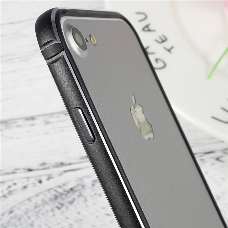 SULADA Hybrid Case TPU + Metal Bumper Frame for iPhone 7 4.7 - Jet Black-7