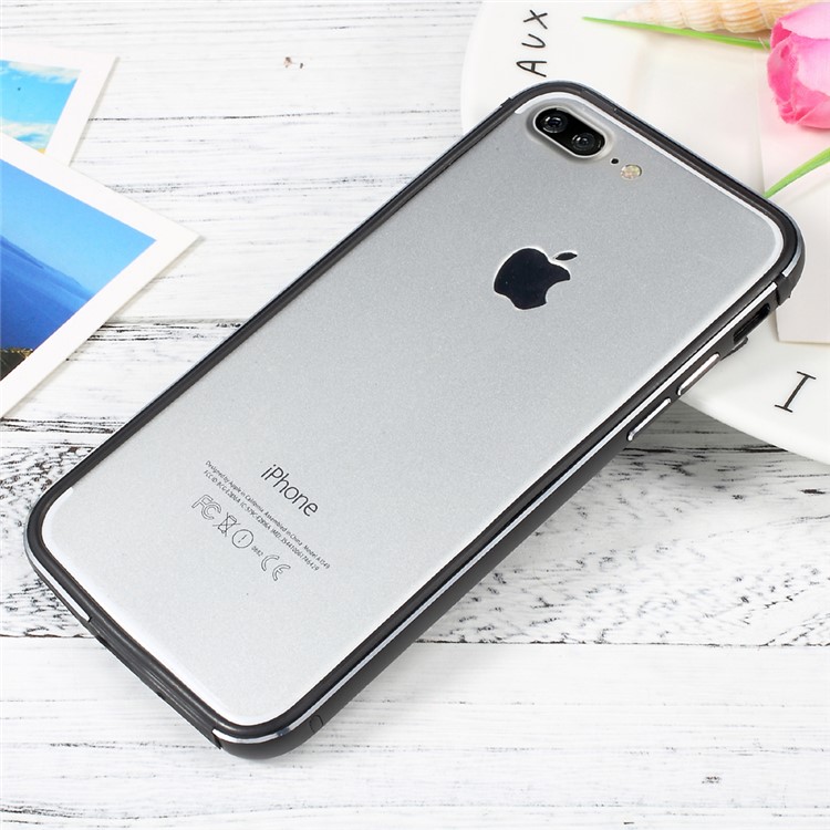 SULADA TPU + Metal Mobile Bumper for iPhone 7 Plus 2016 - Black-1
