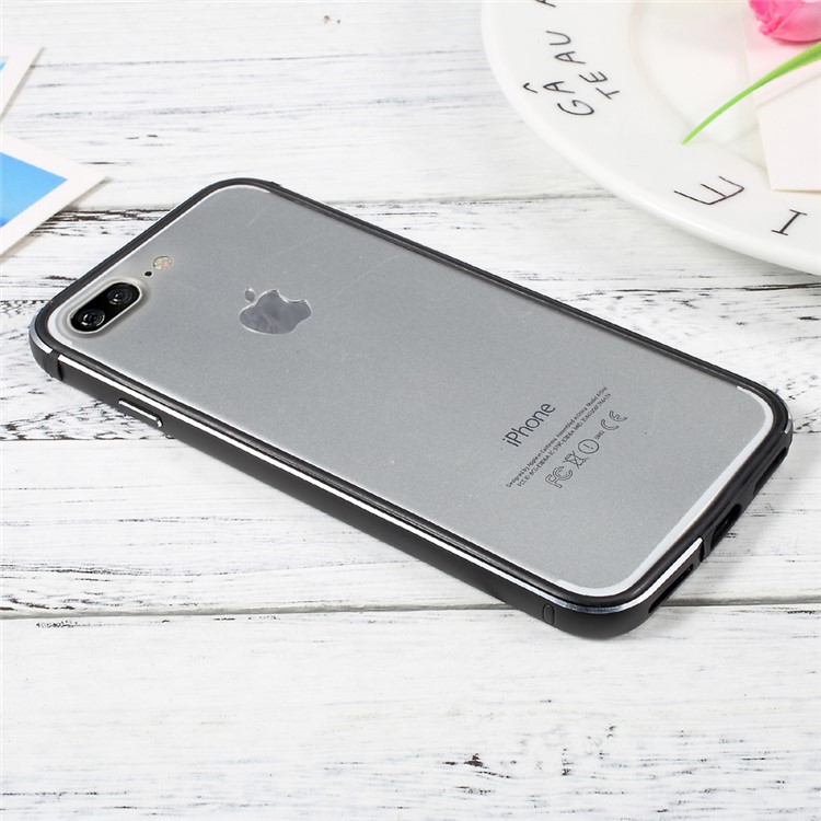SULADA TPU + Metal Mobile Bumper for iPhone 7 Plus 2016 - Black-4