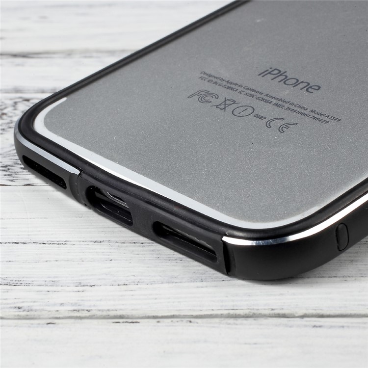 SULADA TPU + Metal Mobile Bumper for iPhone 7 Plus 2016 - Black-6