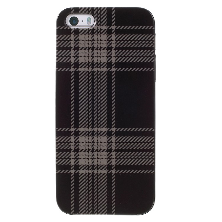 SULADA Scottish Plaid Pattern TPU Phone Case for iPhone SE/5s/5 - Coffee-1