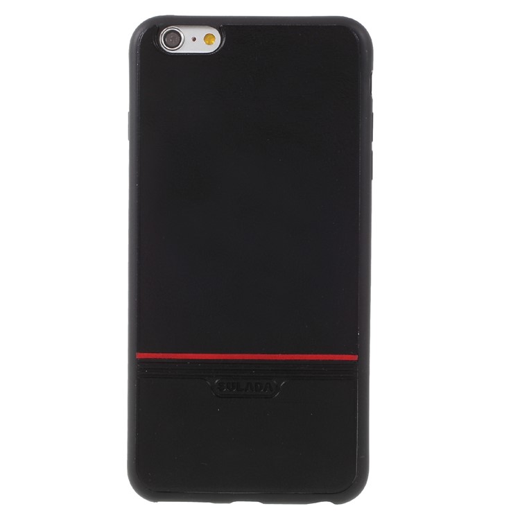 SULADA Leather Coated Soft TPU Mobile Cover for iPhone 6s Plus / 6 Plus - Black-3