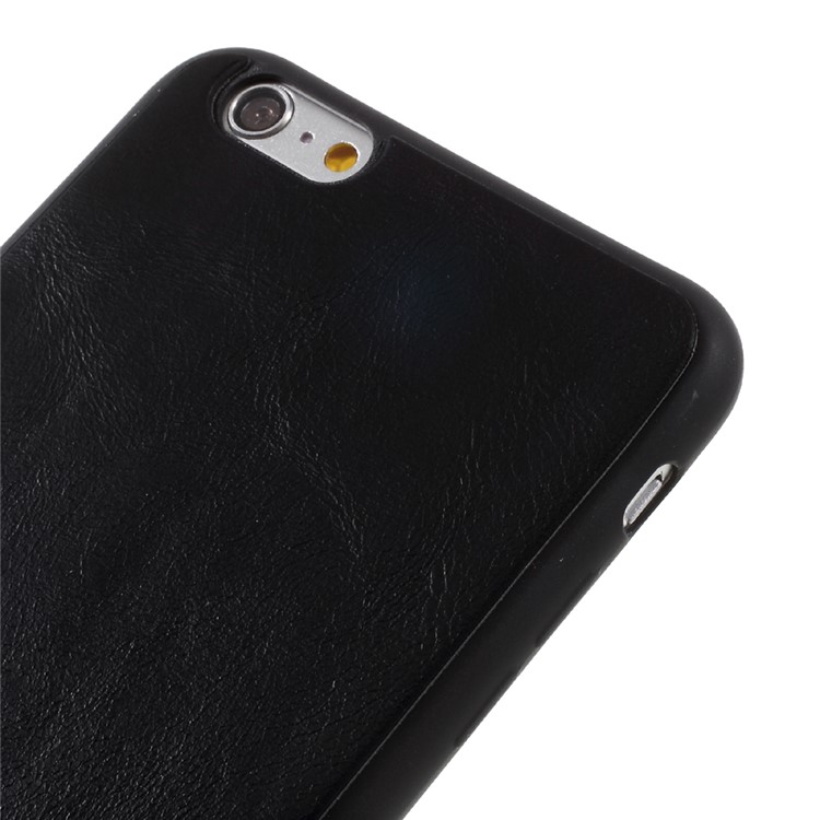 SULADA Leather Coated Soft TPU Mobile Cover for iPhone 6s Plus / 6 Plus - Black-4