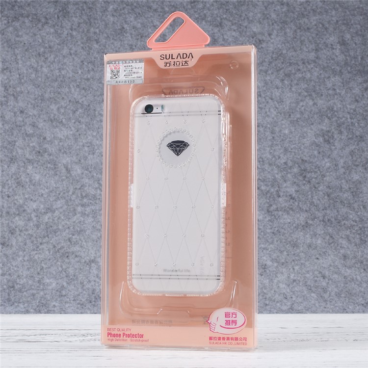 SULADA Shining Soft TPU Cell Phone Cover for iPhone SE/5s/5 - Transparent-10