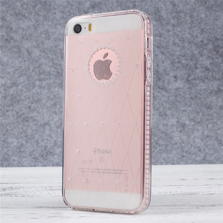 SULADA Shining Soft TPU Cell Phone Cover for iPhone SE/5s/5 - Transparent-3