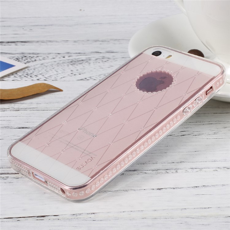 SULADA Shining Soft TPU Cell Phone Cover for iPhone SE/5s/5 - Transparent-5