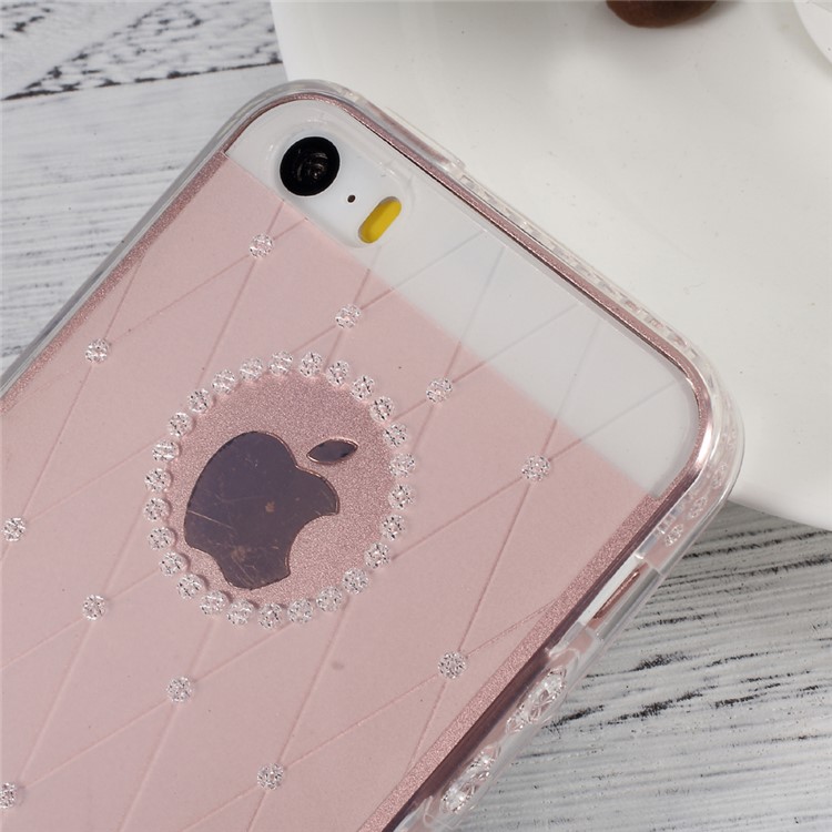 SULADA Shining Soft TPU Cell Phone Cover for iPhone SE/5s/5 - Transparent-7