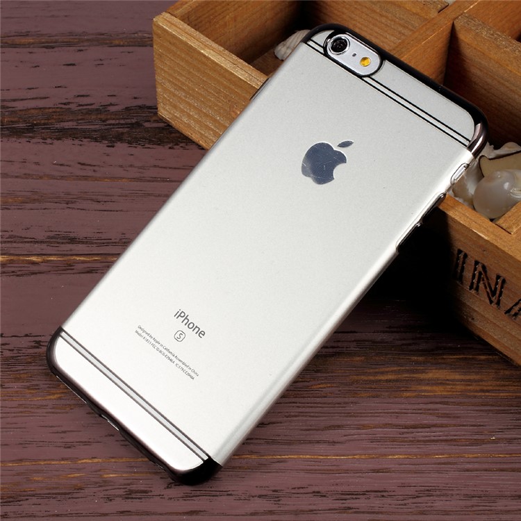 SULADA Crystal Clear Plating TPU Cell Phone Case for iPhone 6s Plus / 6 Plus - Black-1