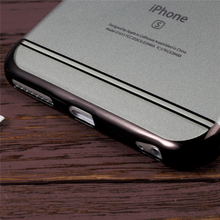 SULADA Crystal Clear Plating TPU Cell Phone Case for iPhone 6s Plus / 6 Plus - Black-4
