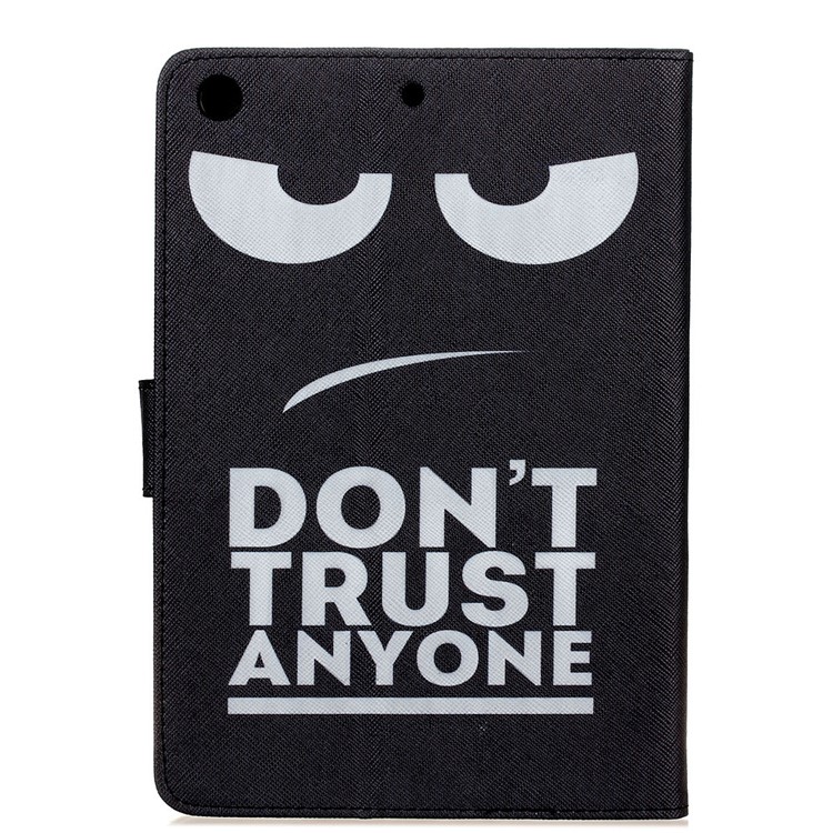 Pattern Printing Leather Wallet Phone Case for iPad Mini 3/2/1 - Do Not Trust Anyone-1