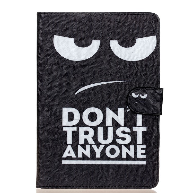 Pattern Printing Leather Wallet Phone Case for iPad Mini 3/2/1 - Do Not Trust Anyone-2